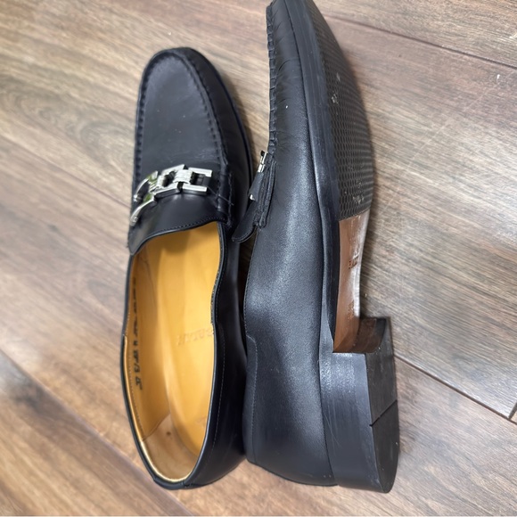 Bally Black Leather Bit Loafers with Silver Hardware women’s US 6.5 - Picture 4 of 8